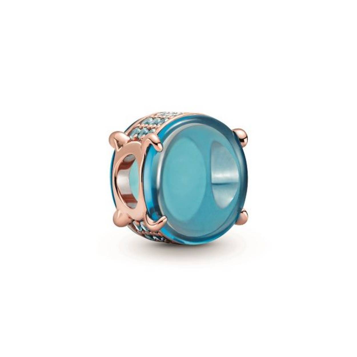 Pandora Rose charm Cabochon Blue zirconia
