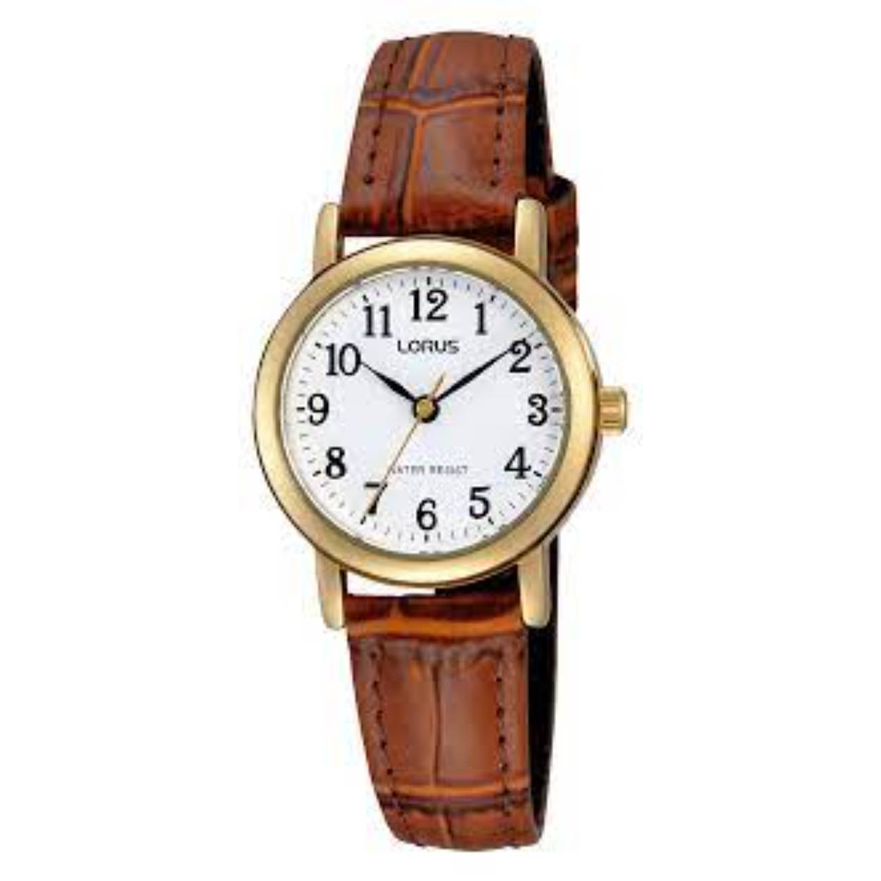 Dit is een dameshorloge van het merk Lorus. Het is een analoog horloge gemaakt van metaal. De diameter van de kast is 26 mm en de kast is 8 mm dik.
De verdere specificaties van het horloge zijn als volgt:
Kastvorm: rond
Kastkleur: goudkleurig
Kastmateriaal: metaal
Bandbreedte: 13 mm
Bandlengte: 211 mm
Sluiting: gesp
Wijzerplaatkleur: wit
Glassoort: hardlex mineraal glas
Techniek: quartz
