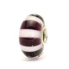 Trollbeads 61304 zwart/witte strepen