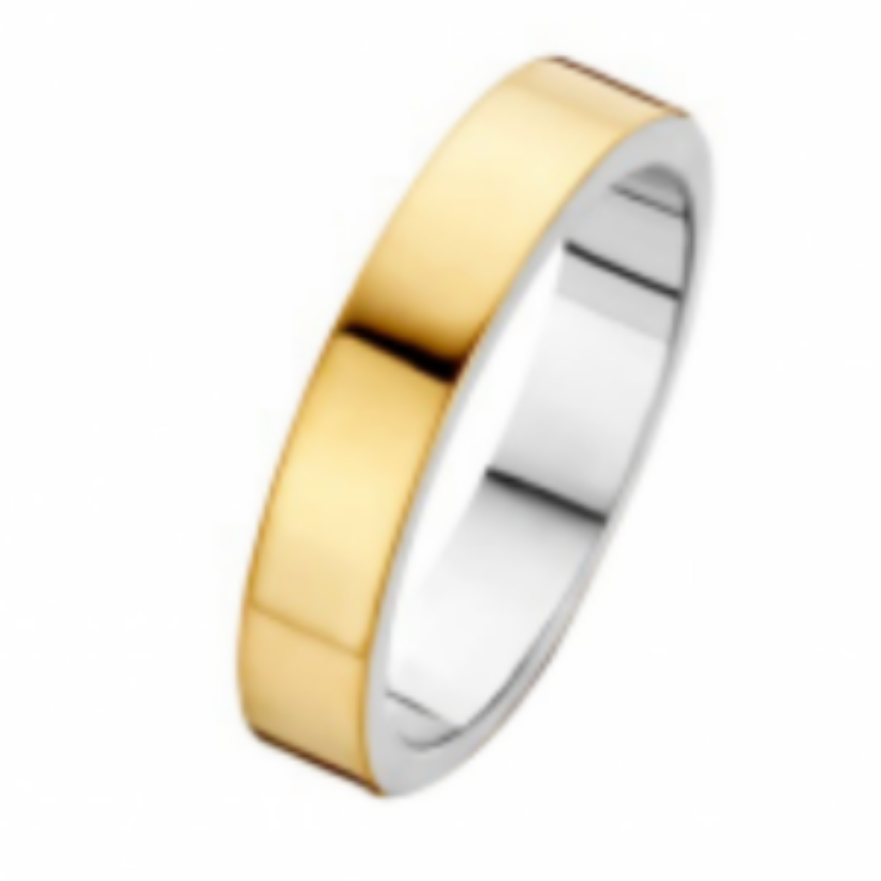 goud/zilveren ring 4mm