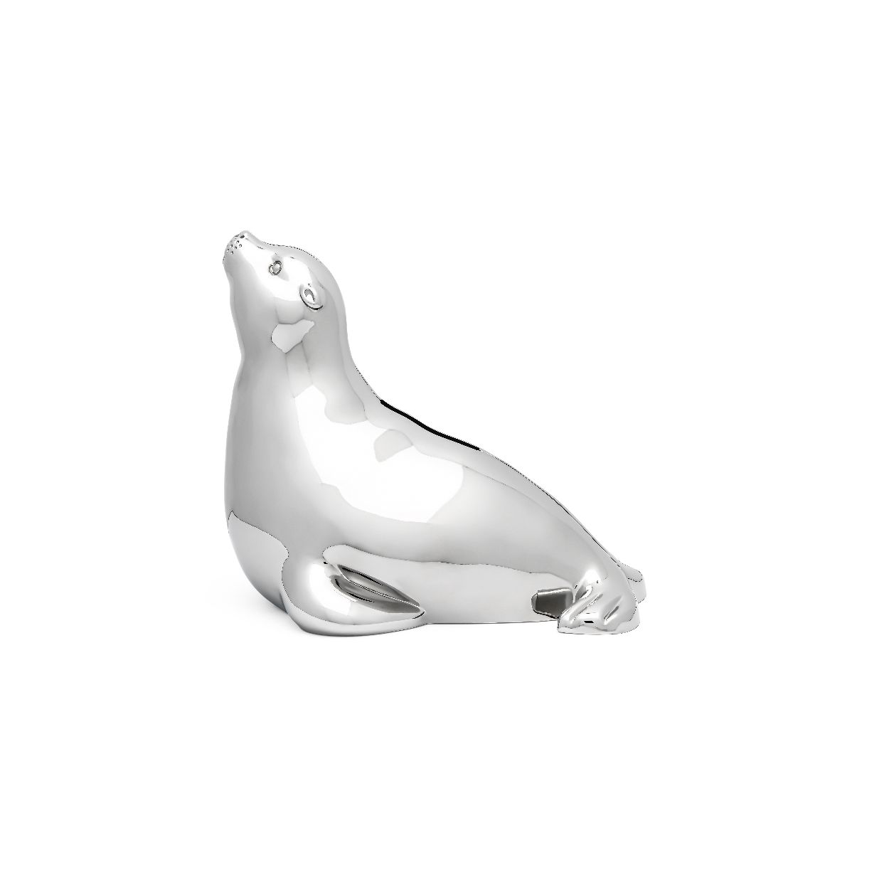 Verzilverde spaarpot -zeehond, Een mooi kraamcadeau