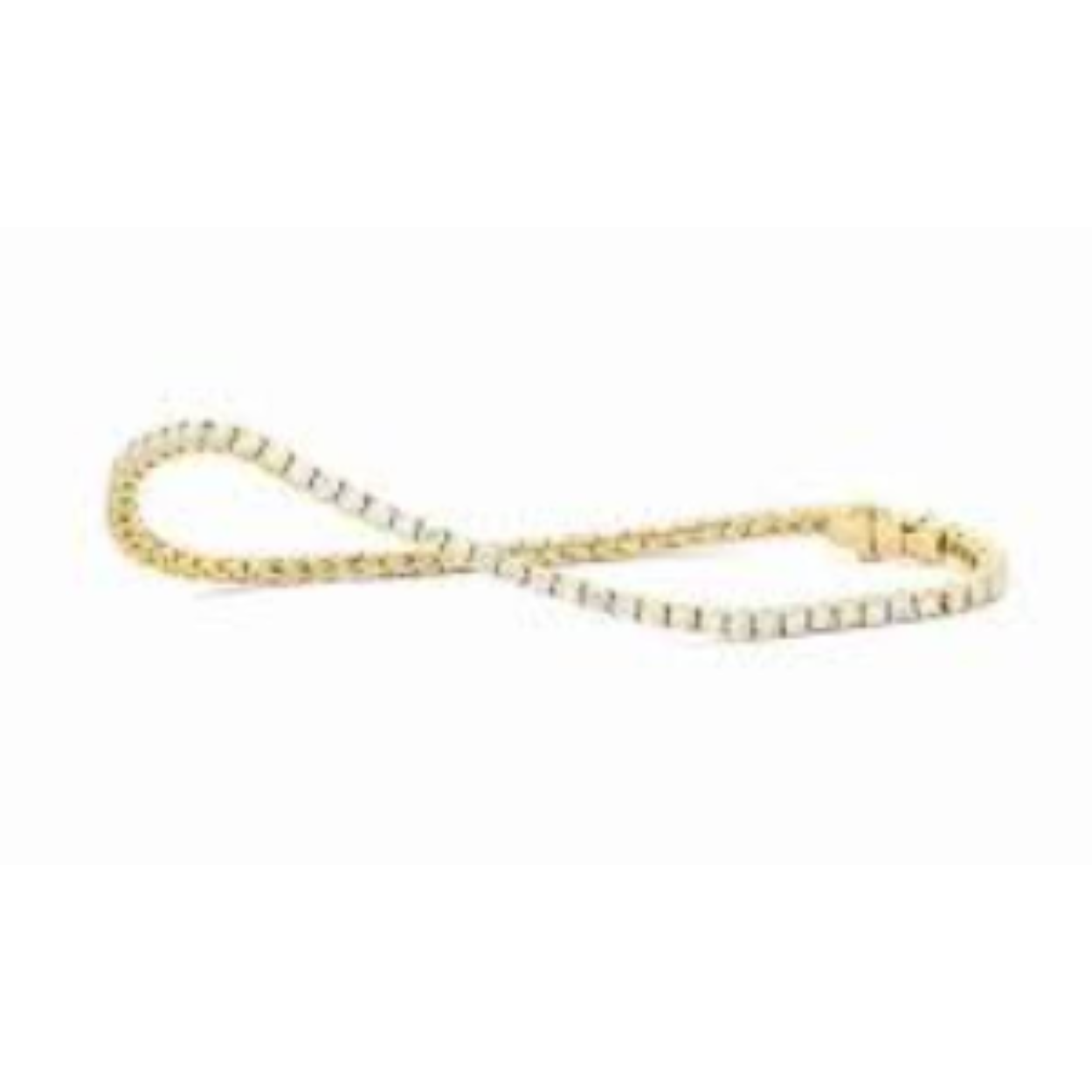 14 KT.  GEEL GOUDEN TENNIS ARMBAND, 76 STEENS, 2.0 CT