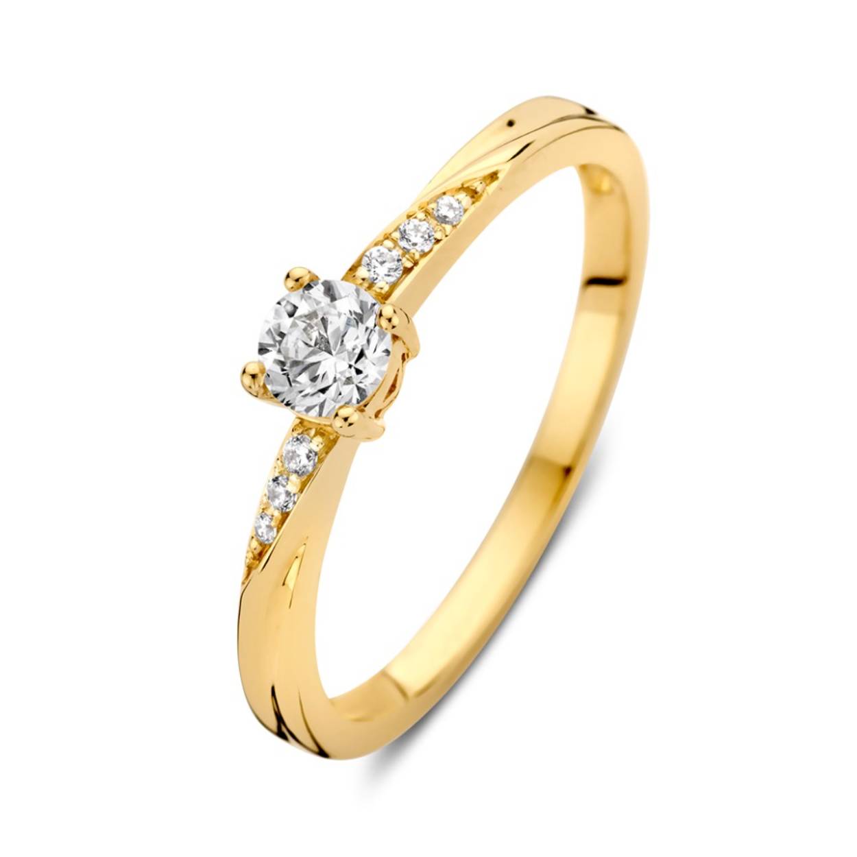 Dit is een ring van Excellent Jewelry in de kleur geel