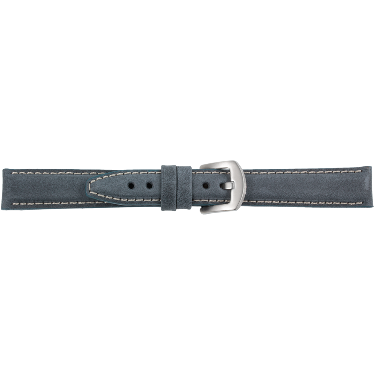 Horlogeband 576 leder XL 18mm Vintage Blauw 