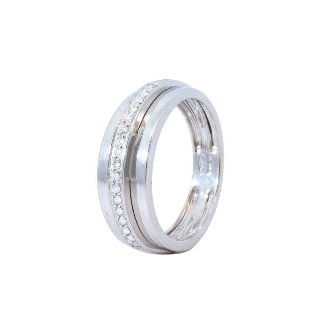 18KT wit gouden ring met diamanten