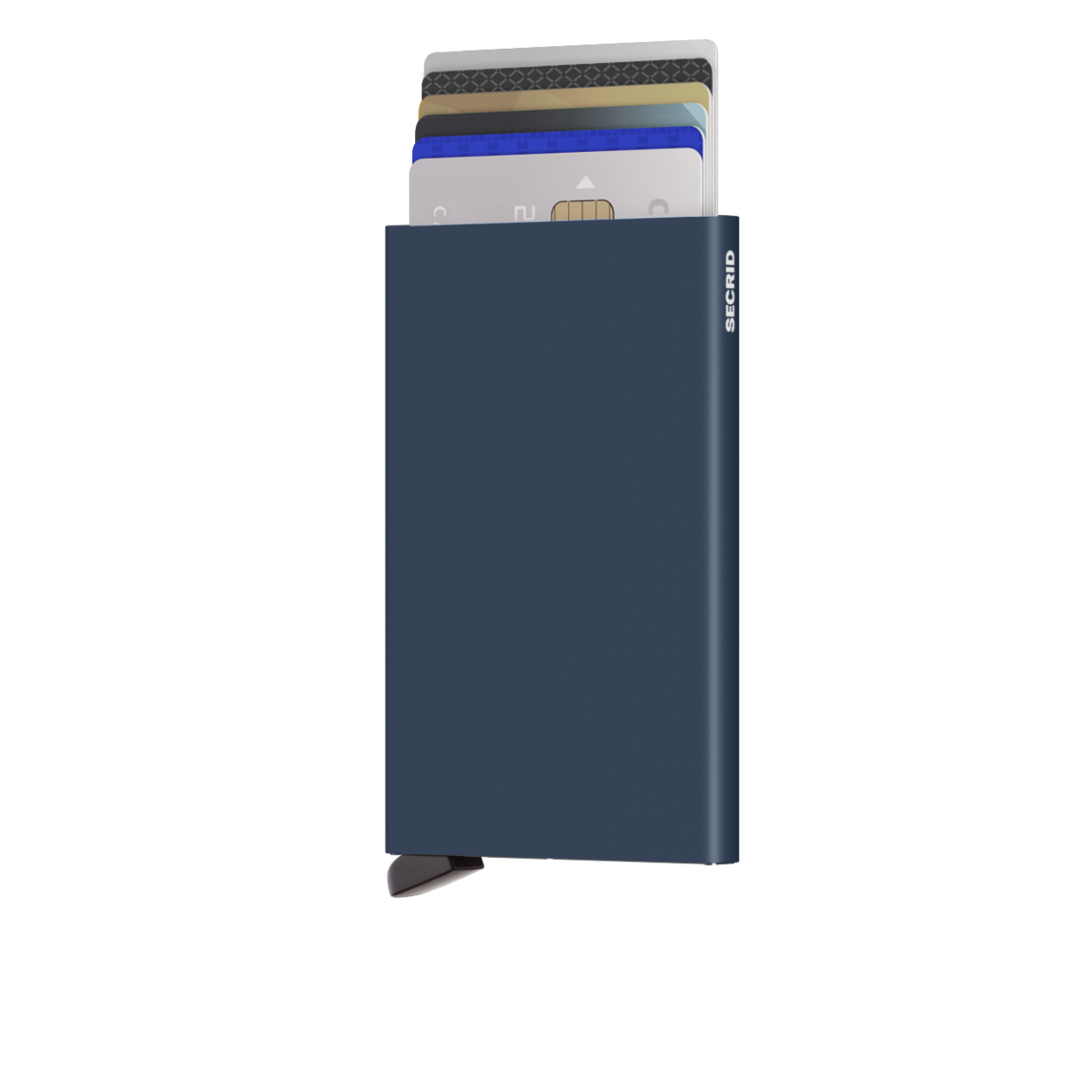 Cardprotector Navy – Minimalistisch & Stoer in Donkerblauw

De Cardprotector Navy is het hart van onze collectie en onze meest minimalistische wallet. Deze slanke kaarthouder combineert functionaliteit met een frisse, stijlvolle uitstraling dankzij de diepe navy kleur.

Met het gepatenteerde mechanisme heb je met één simpele beweging direct toegang tot je kaarten — snel, veilig en gemakkelijk. De behuizing is vervaardigd van hoogwaardig aluminium met een elegante navy afwerking, die je kaarten beschermt tegen buigen, breken en ongewenste draadloze communicatie (RFID-skimming).

Wat past er in de Cardprotector Navy?

4 verdikte kaarten of 6 platte kaarten

Specificaties

Afmetingen: 63 x 102 x 8 mm

Gewicht: 48 g

Materiaal: Aluminium

Kleur: Navy (donkerblauw)

De Cardprotector Navy is perfect voor wie een compacte, robuuste en stijlvolle kaarthouder zoekt met een eigentijdse look.