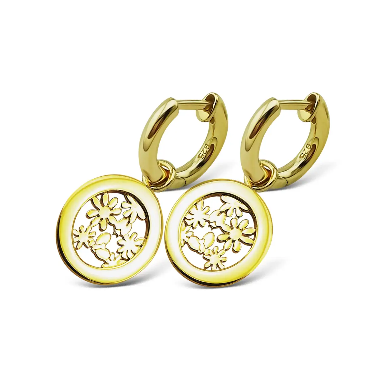 Scoor nu snel deze leuke oorringen met secret garden motief van Jwls4u! Erg leuk als 2e of 3e oorbel. Kijk voor leuke combinaties met studs en oorhangers op deze site en maak je eigen Ear party. Deze oorringen zijn gemaakt van 925 zilver en zijn verguld met 1 micron goud. Super kleurvast, dus je zal er lang plezier van hebben. 