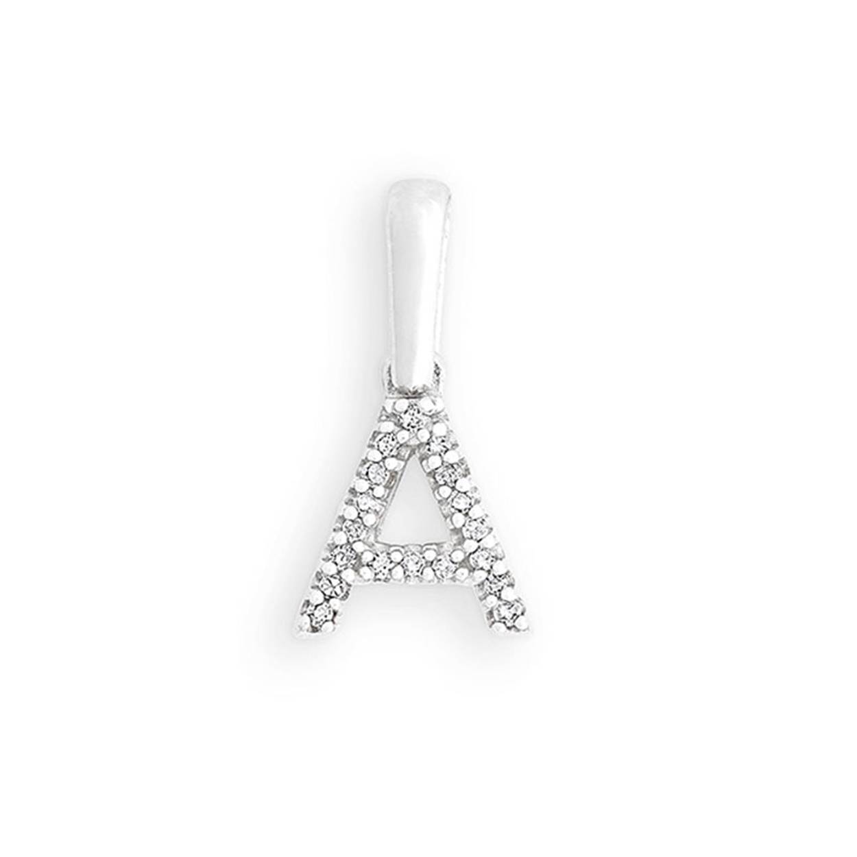 Letterhanger A witgoud 0.027ct
