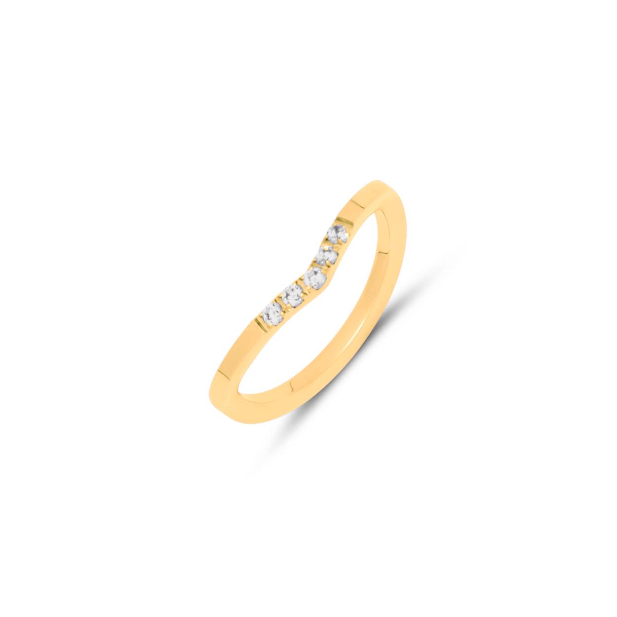 Melano ring Charly met zirkonia steentjes 