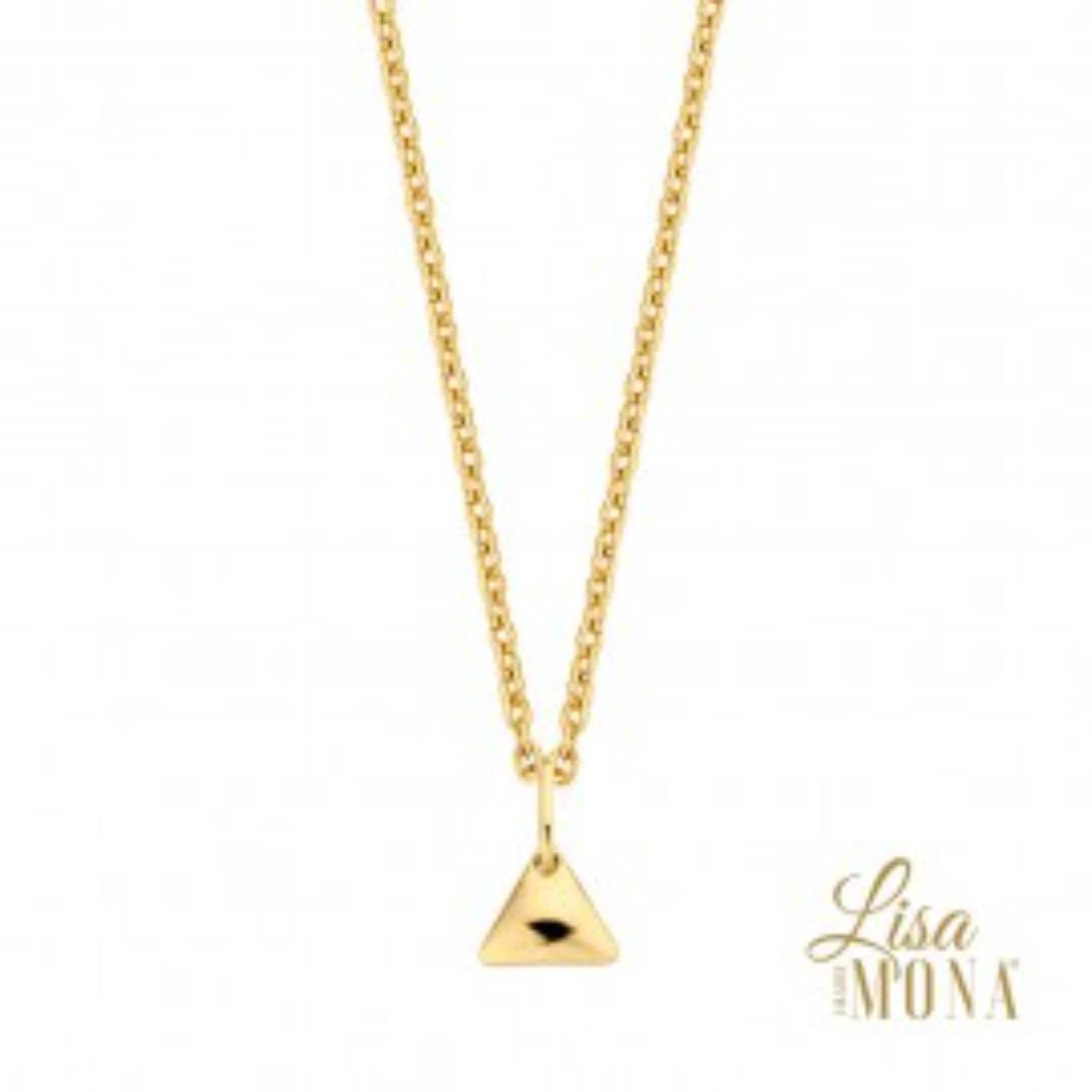 Lisa Mona Collier goud 14k driehoekje