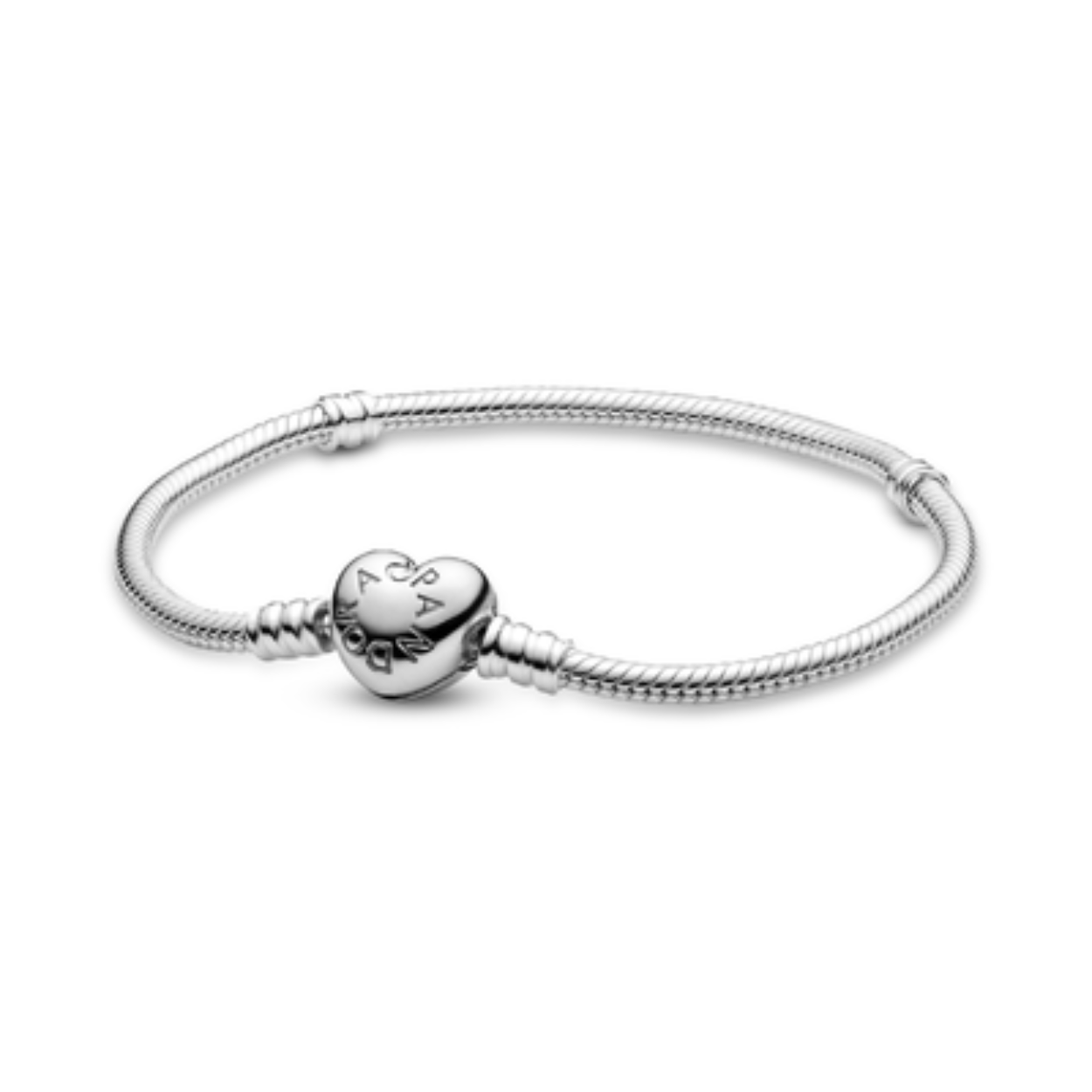Pandora Armband 17cm zilver hartje