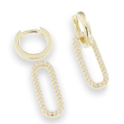 creool met paperclip hanger zirc. verguld