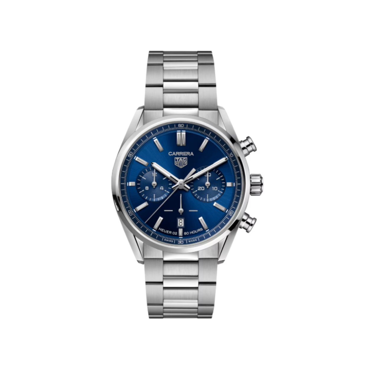 Dit TAG Heuer horloge behoort tot de Carrera collectie. Referentienummer: CBN2011.BA0642

De TAG Heuer Carrera is voorzien van een Automatic Chronograph Manufacture Heuer 02 uurwerk met 80 uur gangreserve en de kast is gemaakt van edelstaal. Het horloge heeft een diameter van 42 mm en is getest op een waterdichtheid van 10 ATM / 100 meter.

De wijzerplaat wordt beschermd door een afgeschuinde koepel van saffierkristal met dubbele antireflectiebehandeling voor een onberispelijke zichtbaarheid.
Een 42 mm stalen kast, gepolijst en fijn geborsteld, gecombineerd met een stalen geschroefde saffieren achterkant van de kast en een stalen band met drie rijen.
Een volledige reeks chronograaffuncties aangedreven door het in-house Calibre Heuer 02 Automatic uurwerk, elegant verpakt in de klassieke TAG Heuer Carrera-behuizing.

Uw TAG Heuer is 24 maanden na aankoop beschermd onder fabricagegarantie. Door het horloge te registreren op MyTAGHeuer kunt u deze garantieperiode met nog eens 3 extra jaar verlengen!
