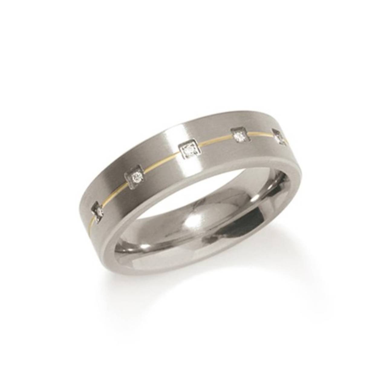 Dit is een ring van het merk Boccia Titanium