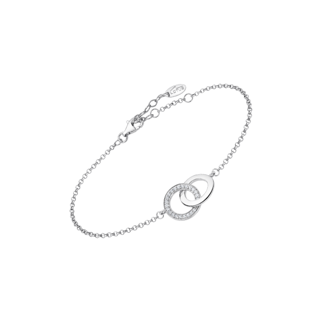 Armband zilver cirkels zirc