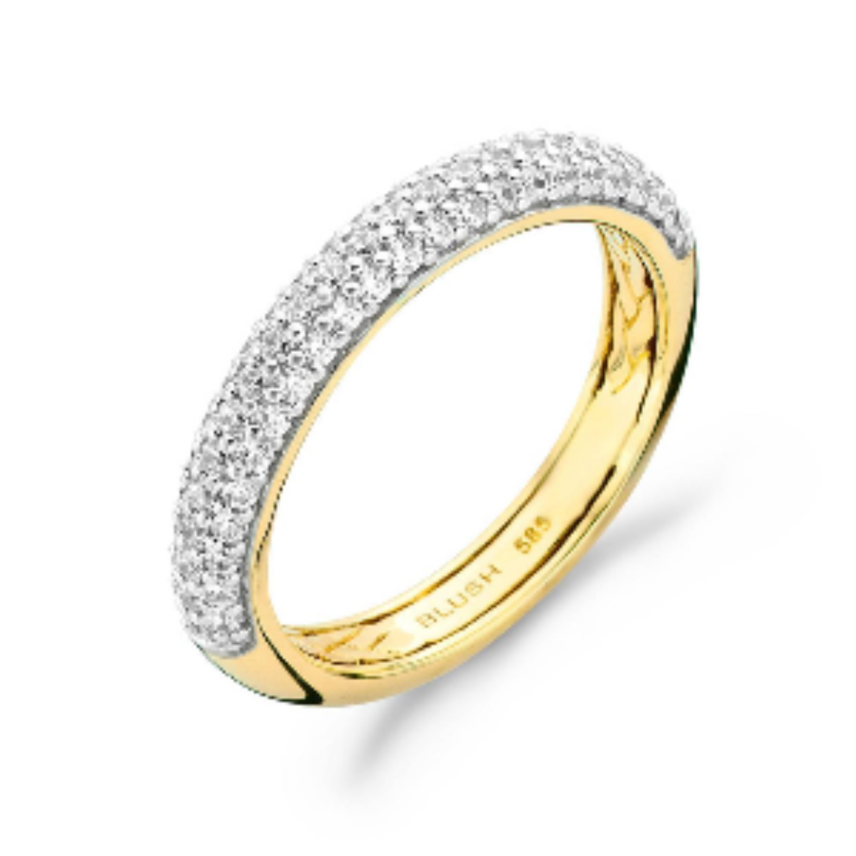 BLUSH RING GEEL GOUD 14KT ZIRKONIA 1042YZI/56