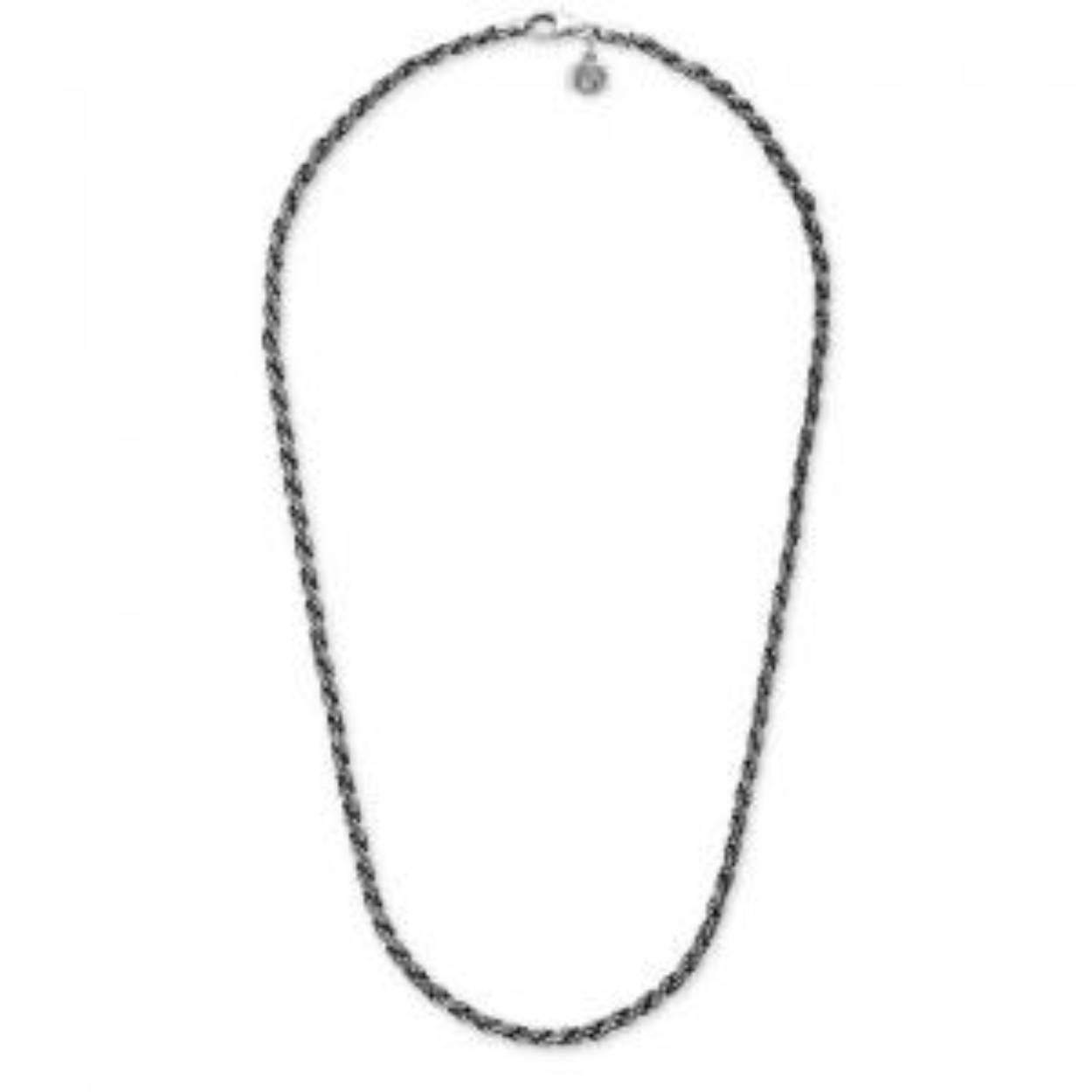 Zilveren Ketting van SILK Jewellery welke je heel mooi kunt combineren met verschillende hangers. De ketting sluit middels een klein karabijn sluitinkje en een logo hangertje.