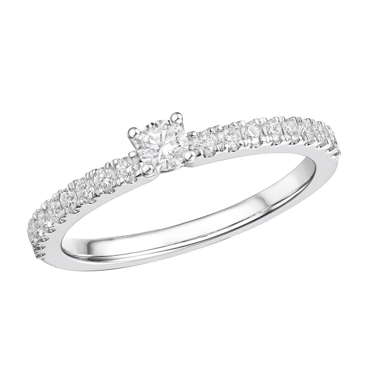Ring goud 18kt met diamanten.