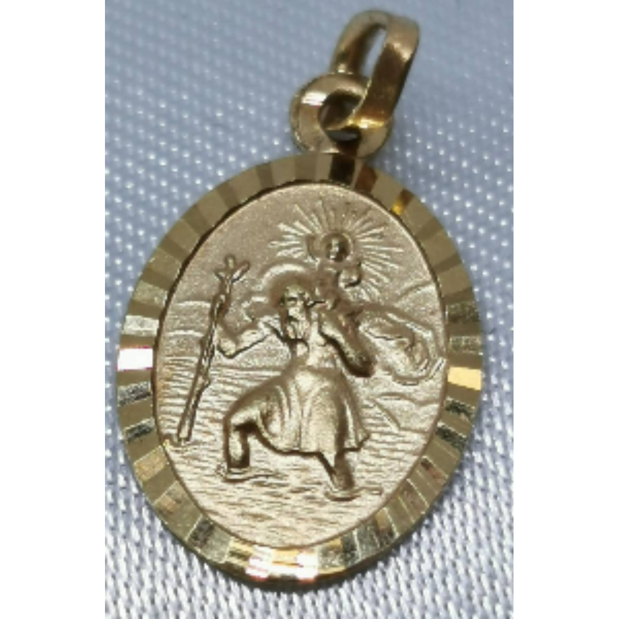 18 Karaat geel gouden hanger religieus.
