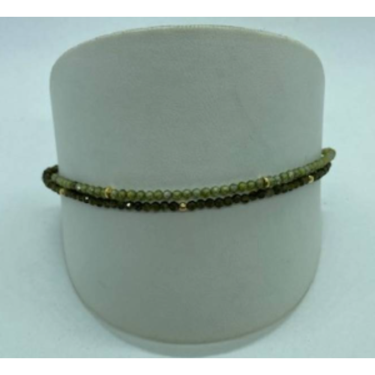 armband 2 rij go, cat eye en grossular