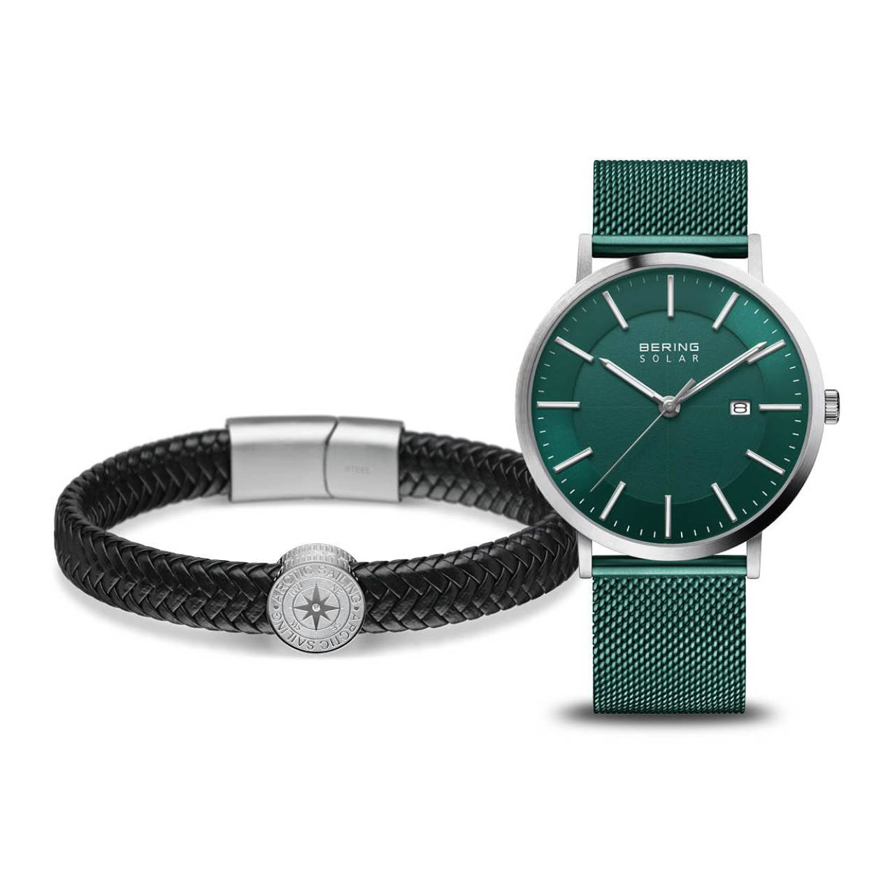 Het Bering horloge is een klassieke tijdmeter, die een combinatie biedt van minimalistisch, elegant en slank design. Het heeft een slanke, verfijnde look, met een subtiele kleur die perfect past bij elke outfit. De robuuste constructie garandeert een lange levensduur, terwijl de precieze mechanische technologie een nauwkeurigheid biedt. De onberispelijke afwerking maakt het Bering horloge een perfect accessoire voor elke gelegenheid.  Daarbij krijgt u een prachtig Artic Symphony armband t.w.v. &euro;49,-.  Hiermee bespaart u 10 euro!
specificaties
Kastdiameter:
Glassoort: saffier glas 
Bandbreedte: 39 mm 
Kastmateriaal: staal 
Waterdichtheid: 10 ATM 
Techniek: Solar
