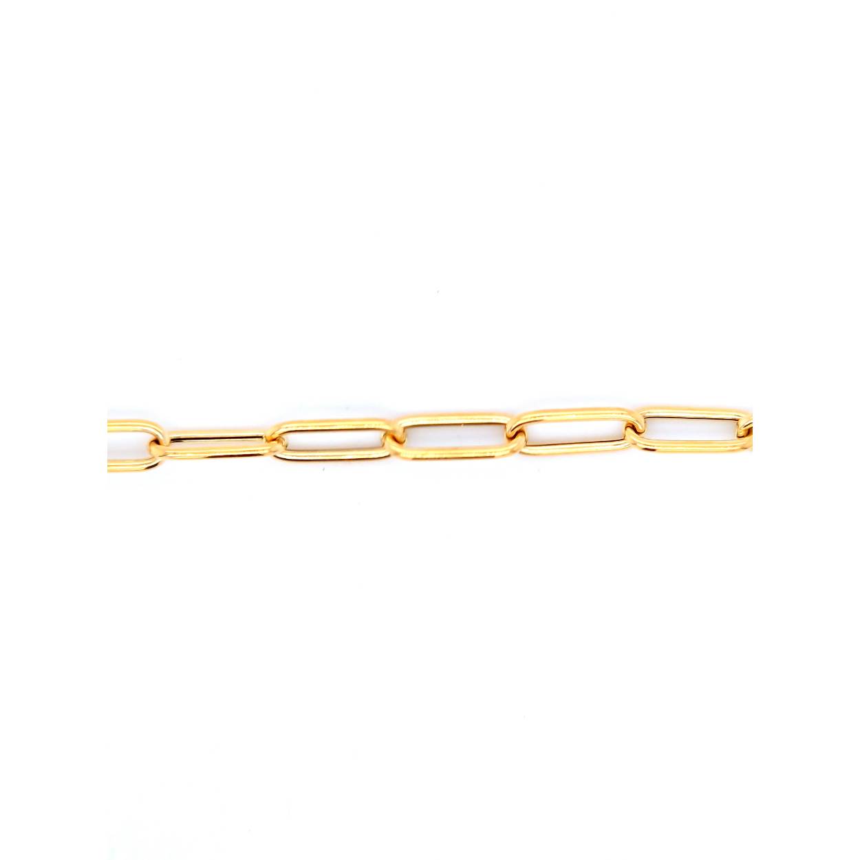 gouden 'paperclip' armband