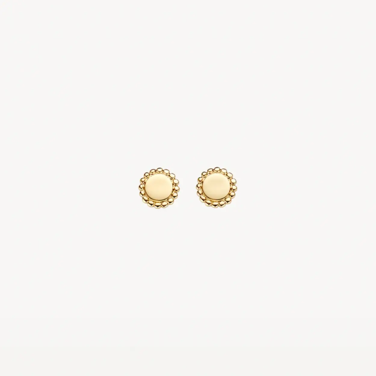 Blush 14 karaat oorstekers plakje. 