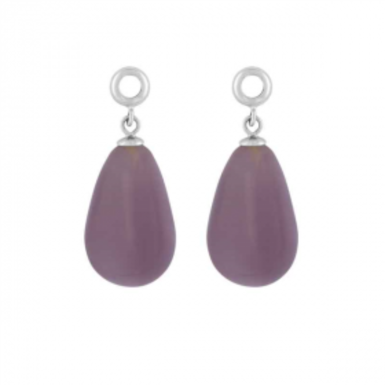 MY iMenso Creoli pendants Cat's Eye "grape compote" cone cabochon (925/rhod glass/comp)