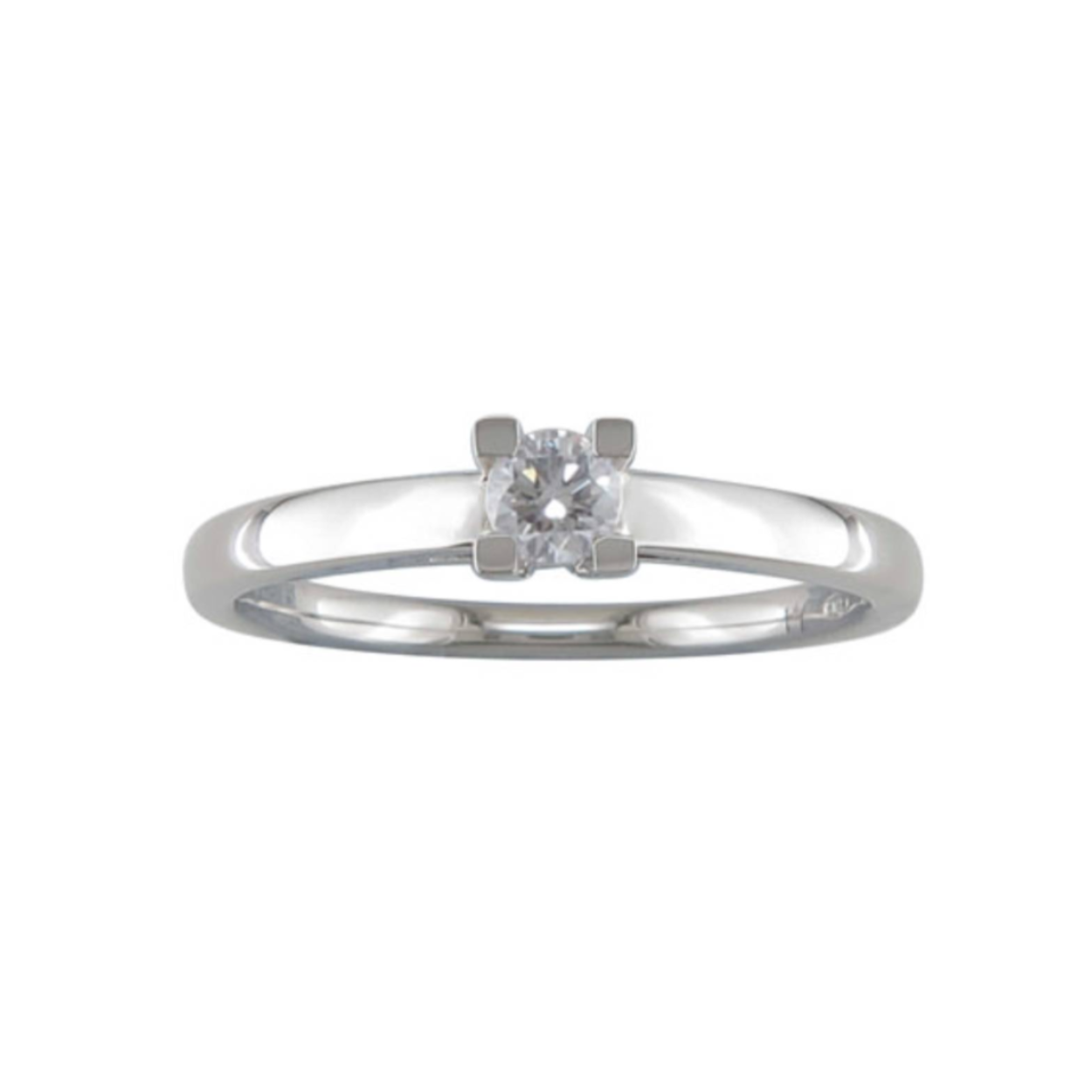 Witgouden ring 18Kt met diamant