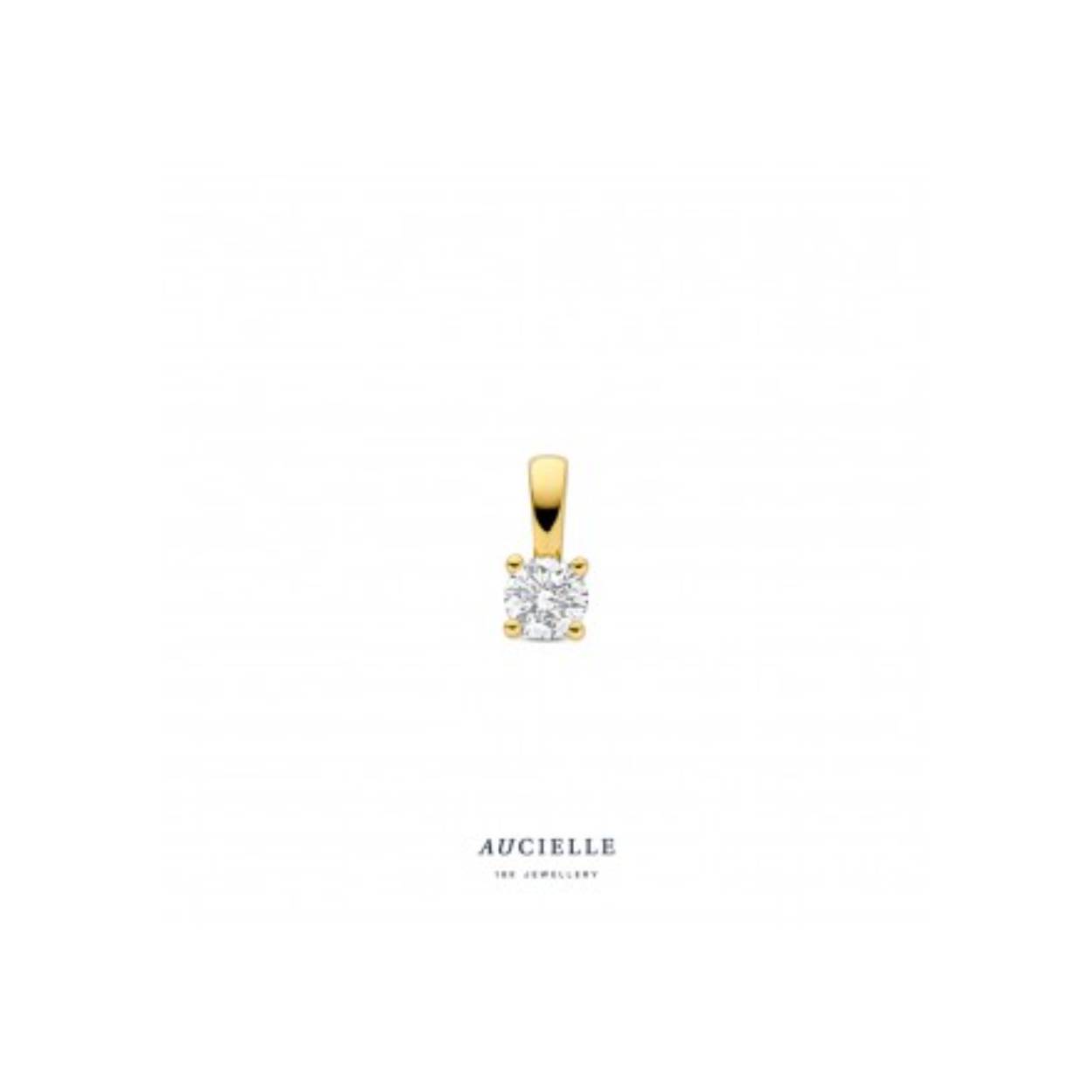 HANGER GEEL GOUD 18KT MET LABDIAMANT