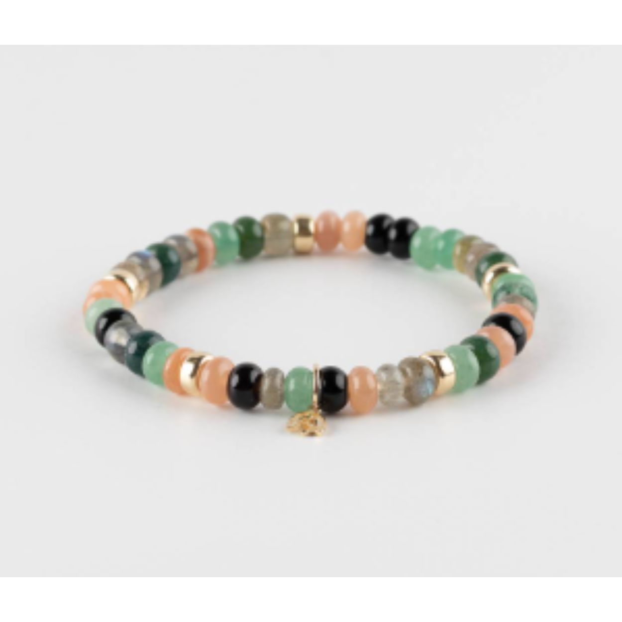 Dark Labradorite, Agate, Onyx, Aventurine & Moonstone           
