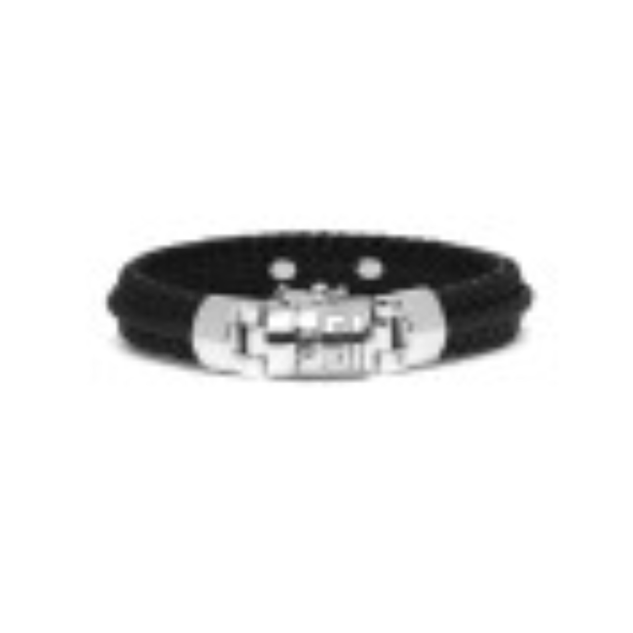 zwart leren armband 19cm