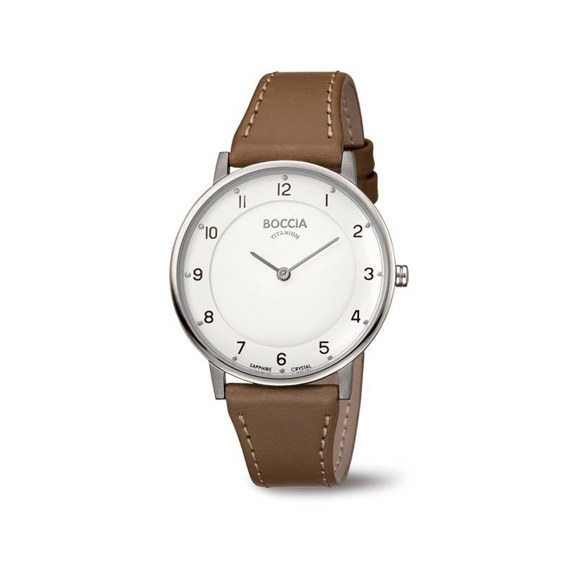 Horloge met leren band
