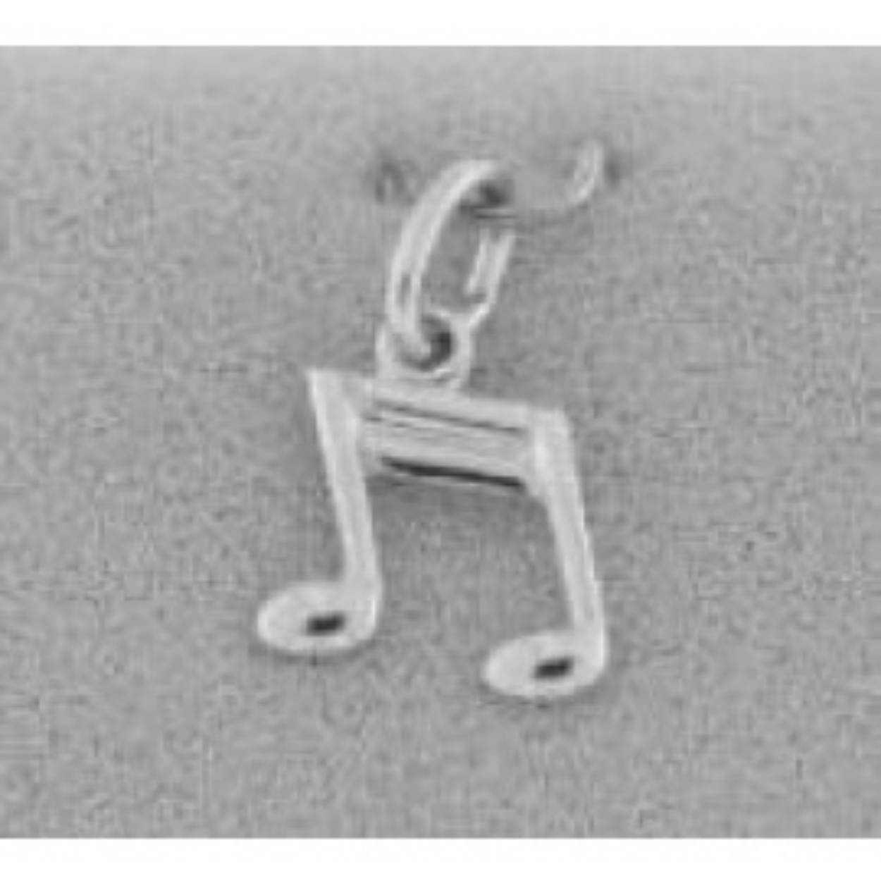 18 kt wit gouden hanger 'muzieknoten'