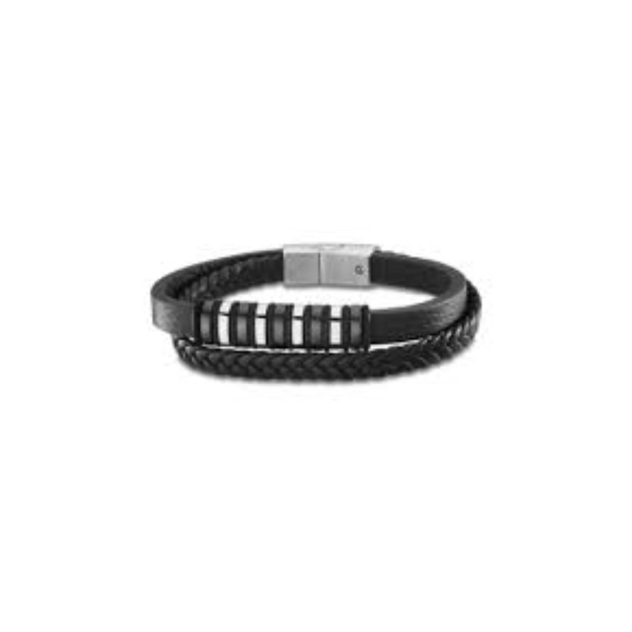 Lederen armband van Lotus Style met stalen details
Dubbele band
Magneetsluiting
Lengte: 22 cm