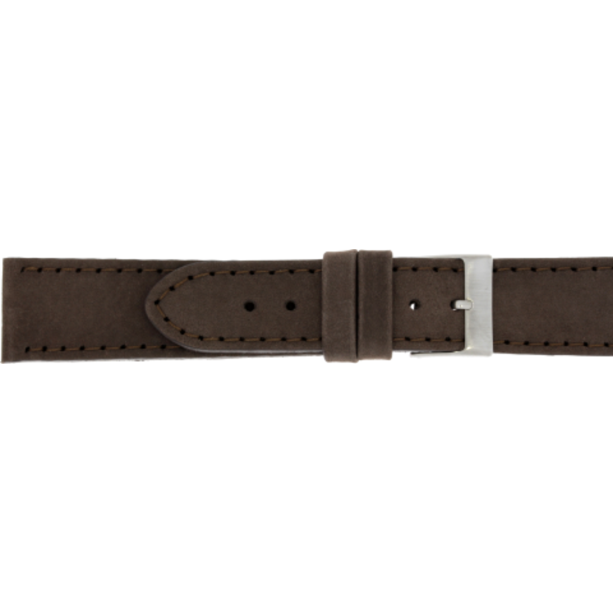 Horlogeband leder 579 vintage donker bruin 20mm
