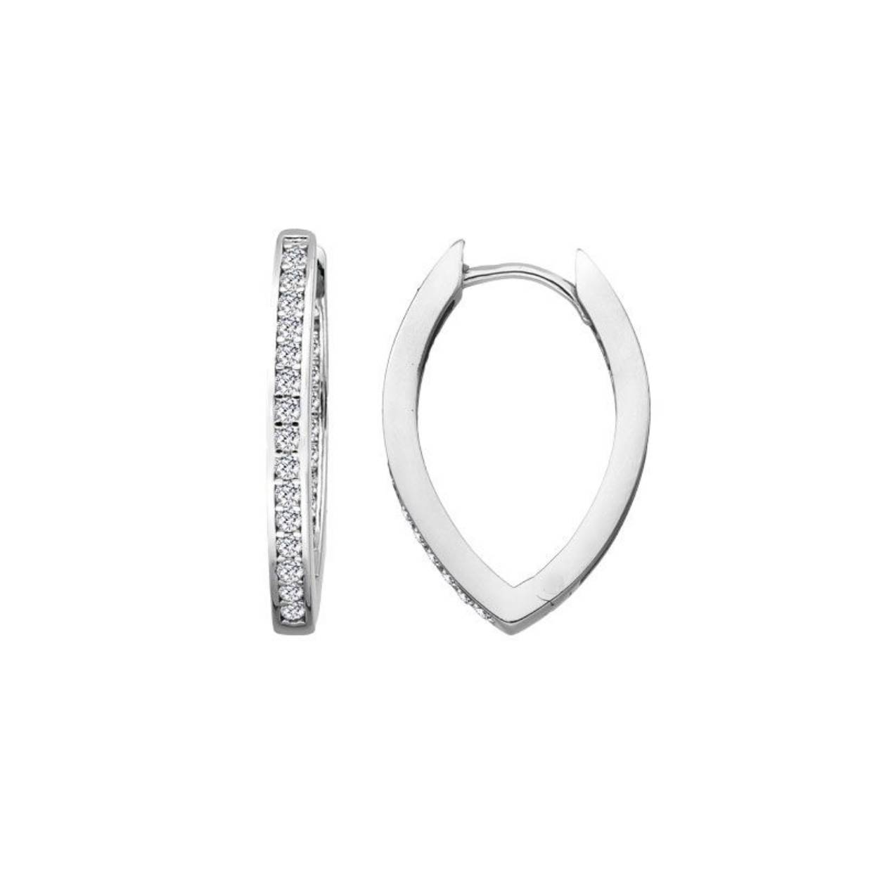 MY iMenso Creoli creol "Dritto CZ 24mm" (925/rhodplated)