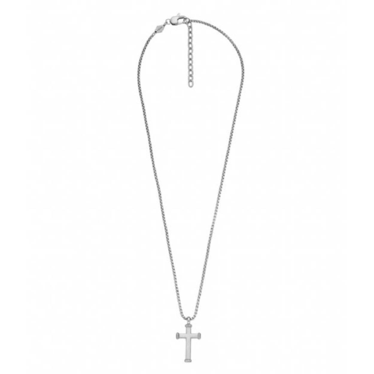 Deze ketting is een stijlvol sieraad dat gemaakt is van roestvrij staal. De ketting heeft een lengte van 50-55 centimeter. Niet alleen is deze ketting perfect te combineren met jouw favoriete sieraden, maar ook met leuke andere items in de Fossil collectie.