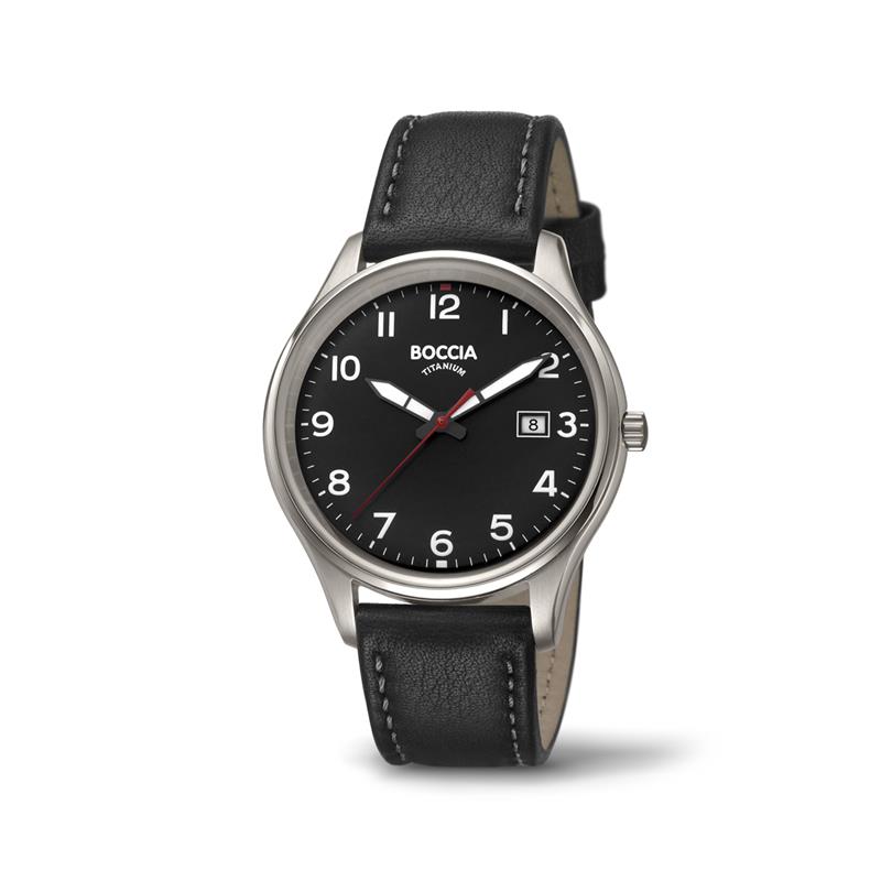 Horloge met leren band