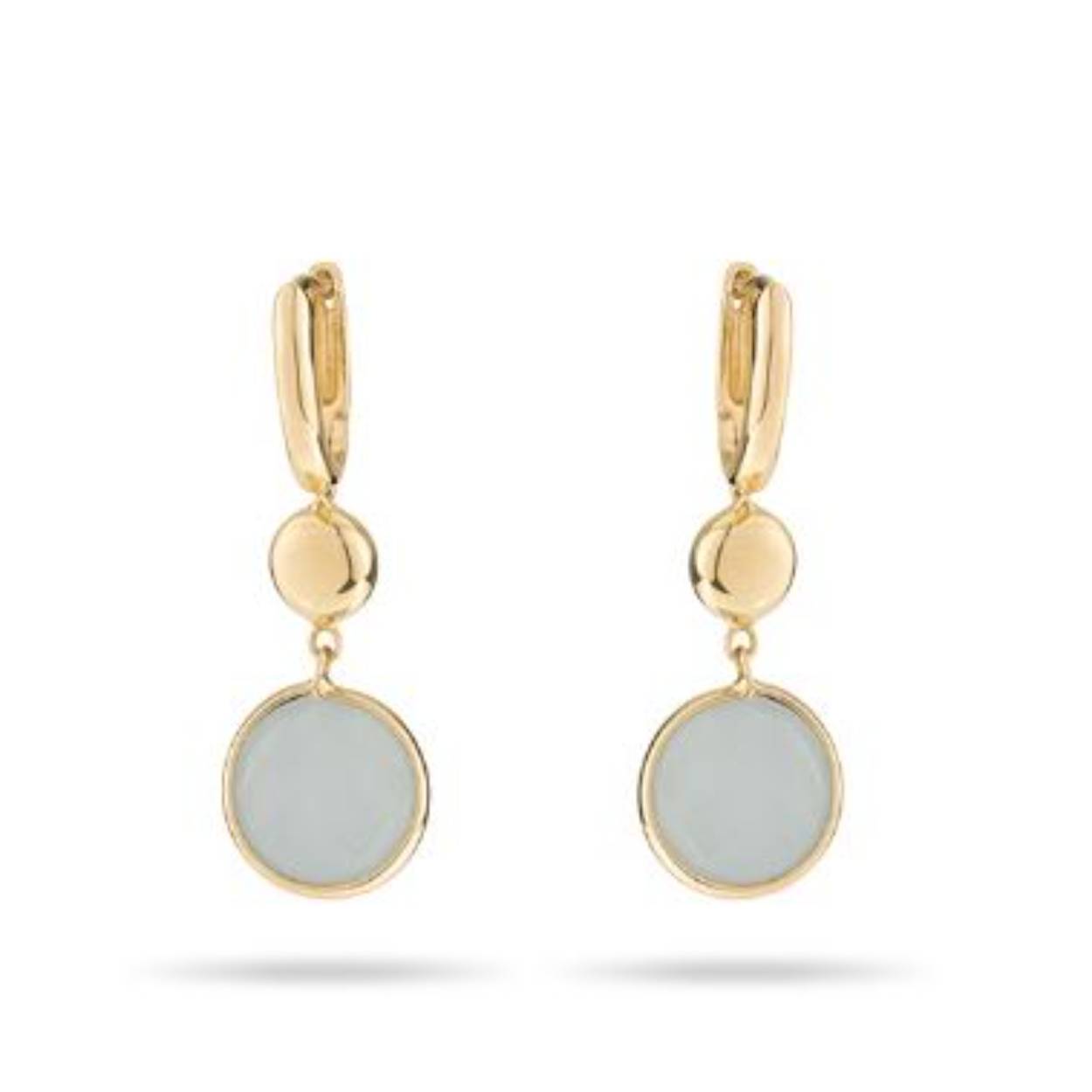 ITALO BOTTENE TINTA 14 CT YELLOW GOLD EARRING AQUAMARINE