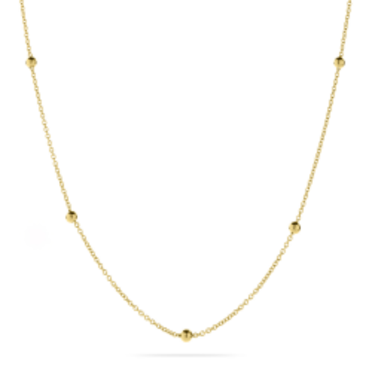 Gouden fantasie collier met bolletjes