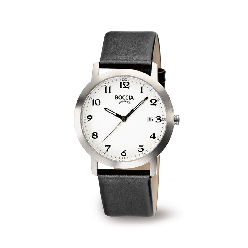 Horloge met leren band