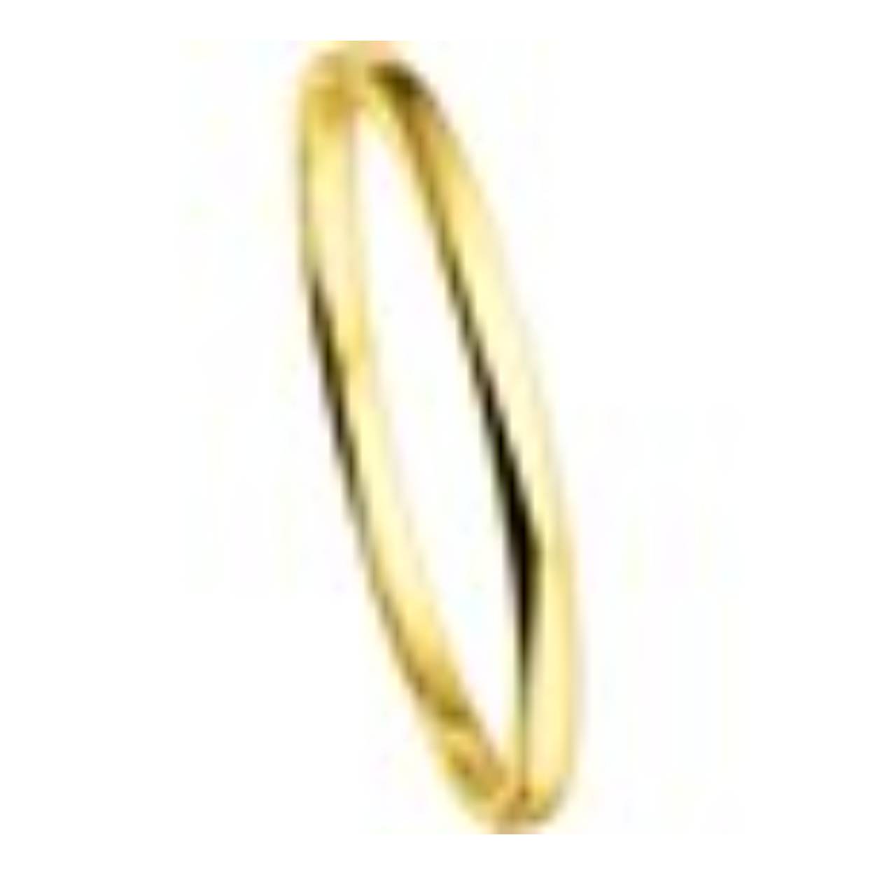 14k geelgouden bangle met veiligheidsacht 5mm breed