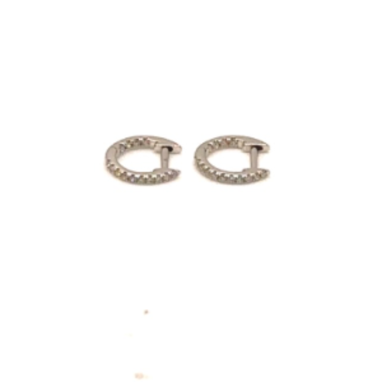 14k witgouden diamanten oorbellen. totaal 0.16 caraat. tw/si 