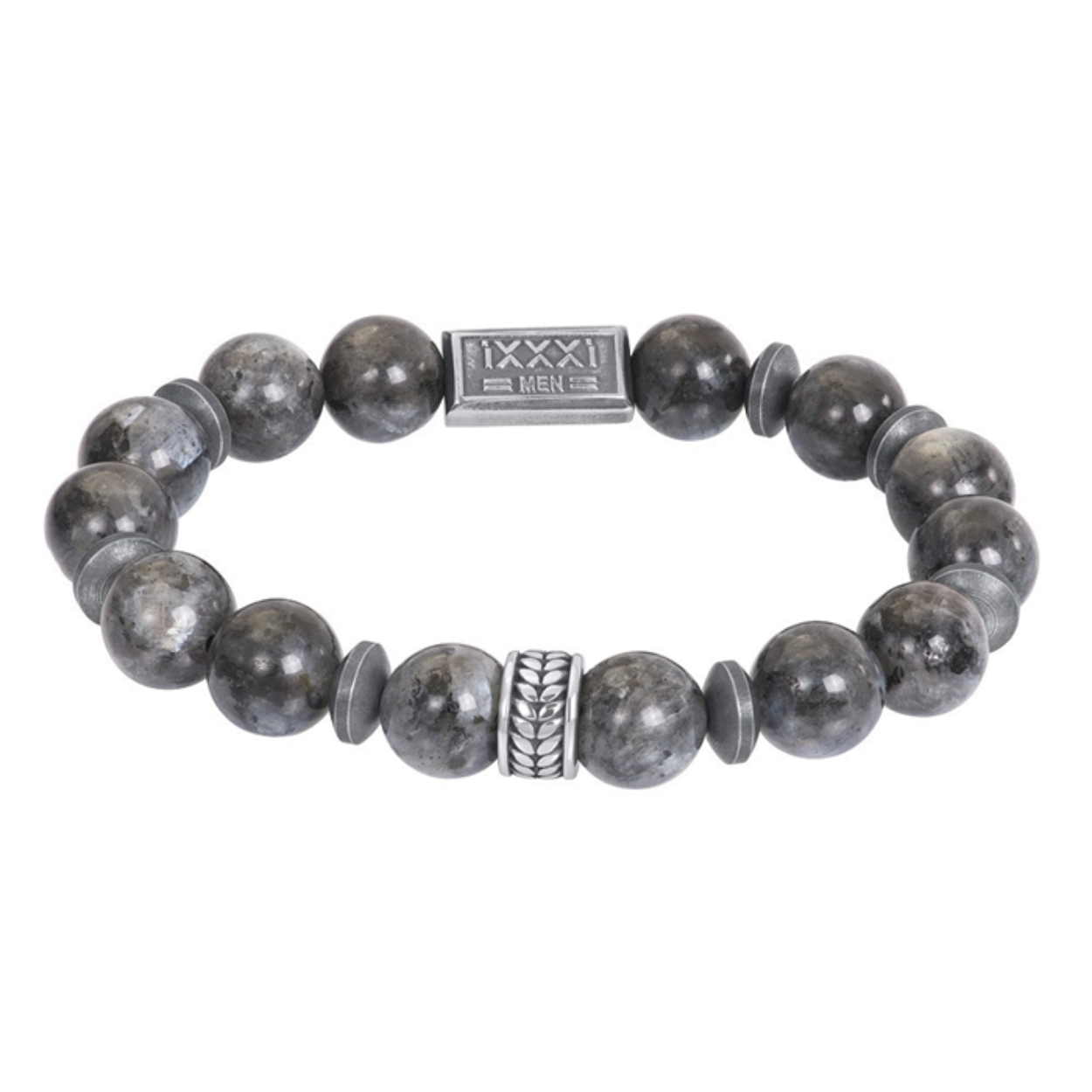 De iXXXi Men armband Jasper bestaat uit een combinatie van stainless steel in de kleur antiek en kralen in de kleur gemêleerd grijs. De bracelet Jasper is een kralenarmband met verschillende soorten kralen in de kleur grijs. De ronde kralen zijn groter dan je gewend bent bij de iXXXi Men kralenarmbanden, hierdoor extra speciaal. In het midden van de armband bevindt zich een langwerpig stalen detail in de kleur antiek zilver met het iXXXi Men logo erop gegraveerd. De iXXXi herenarmband Jasper is verkrijgbaar in de maten M (19,5 - 20) en L (21,5 - 22). Mix en match met verschillende armbanden uit de iXXXi Men collectie en maak zo jouw look compleet!

Gemaakt van duurzaam stainless steel.
Verkleurt niet en geeft niet af op de huid.
Nikkel vrij
Hypo-allergeen