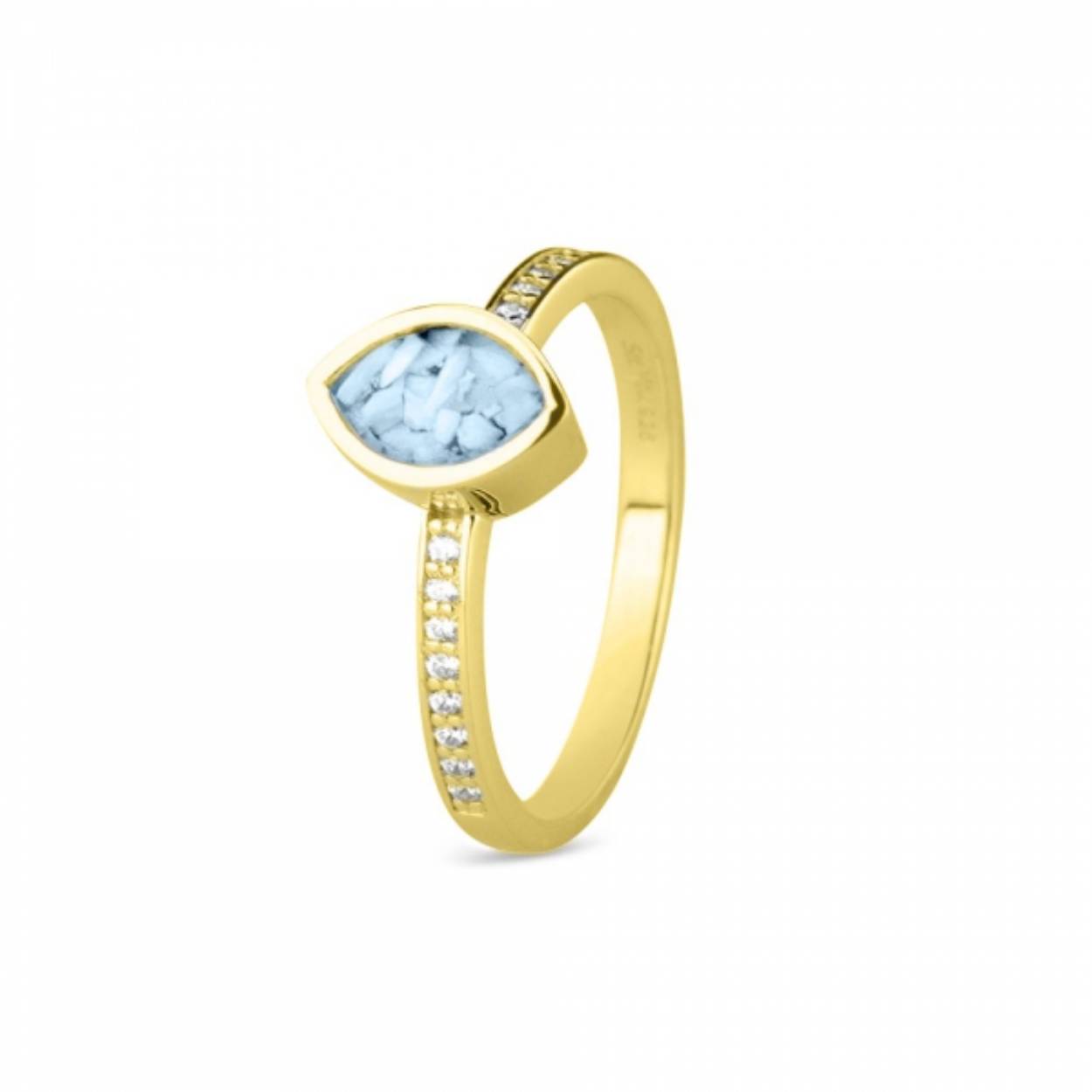 14 karaats gouden ring met zirkonia RG016Y14Z
Maat 58