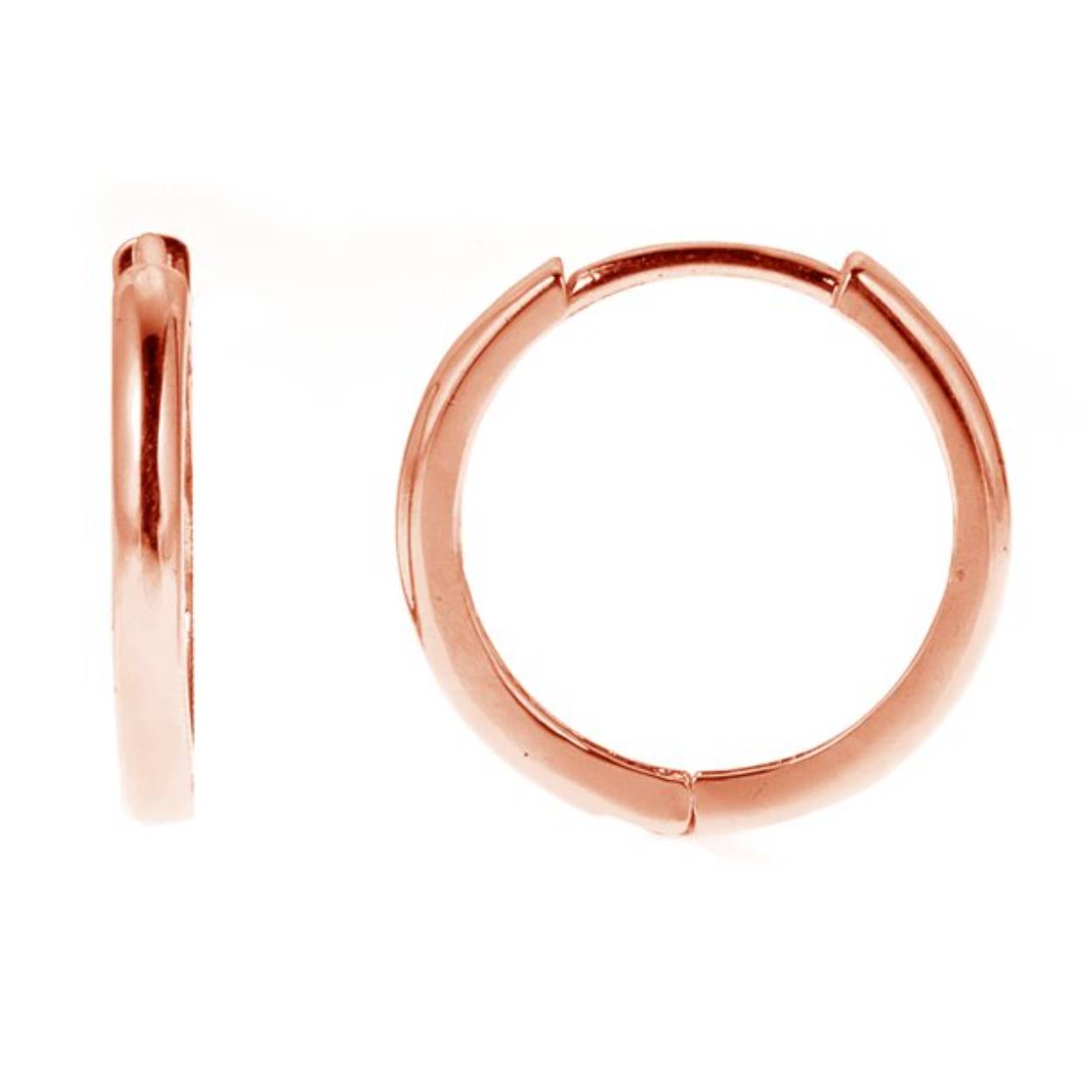 14k roodgouden ronde klapcreool