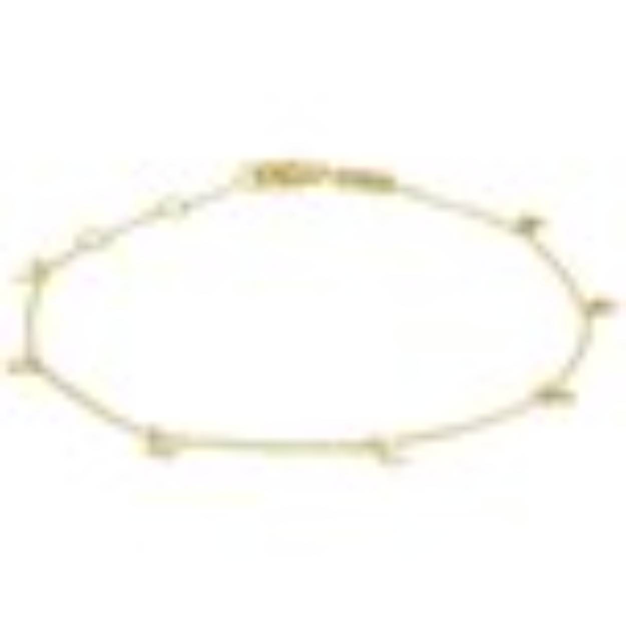 14k geelgouden armband met 0.6 mm en 1 cm schijven op 19 cm lengte