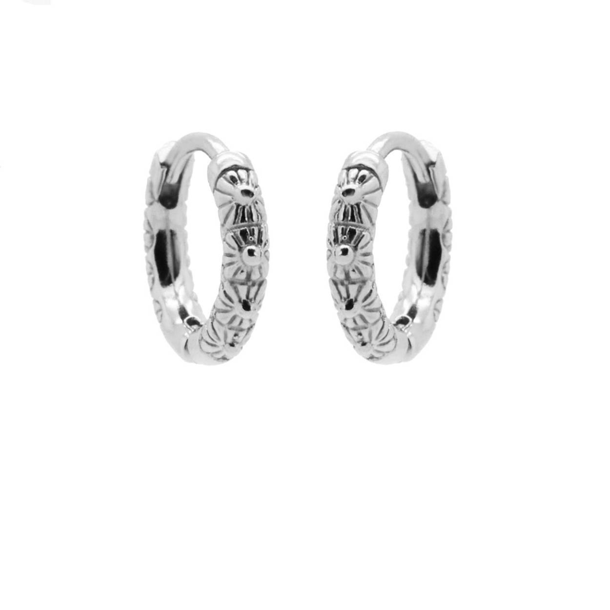 Hinged Hoops LINA Silver