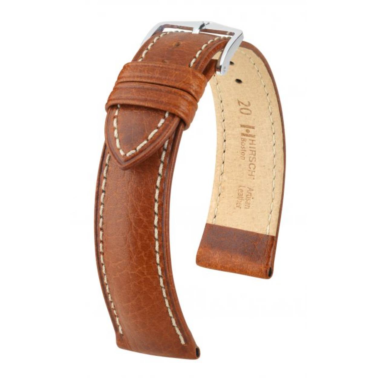 Onze leren armband BOSTON is al vele jaren een van onze bestsellers. Het semi-aniline geverfde en plantaardig gelooide leder van het buffelkalf geeft het een uniek en tijdloos karakter. Dankzij de authentieke ruwe afwerking van deze armband kan hij op verschillende manieren gecombineerd worden. Zijn perfecte draagcomfort dankt hij aan het HIRSCH Softglove voeringleder en de harmonisch gevormde bekroning